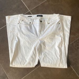 Talbots size 8 white straight leg jeans
